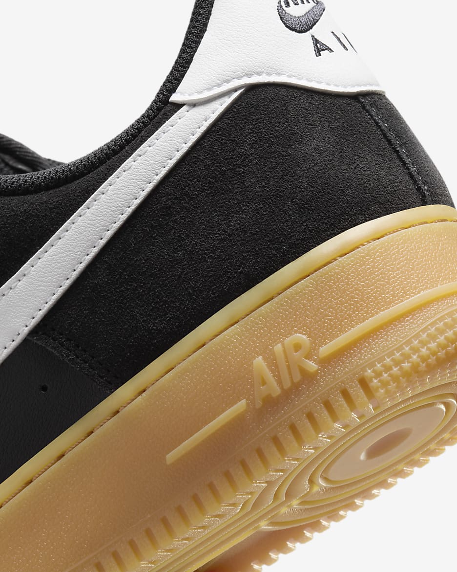 Nike air force 1 gum sole black hotsell